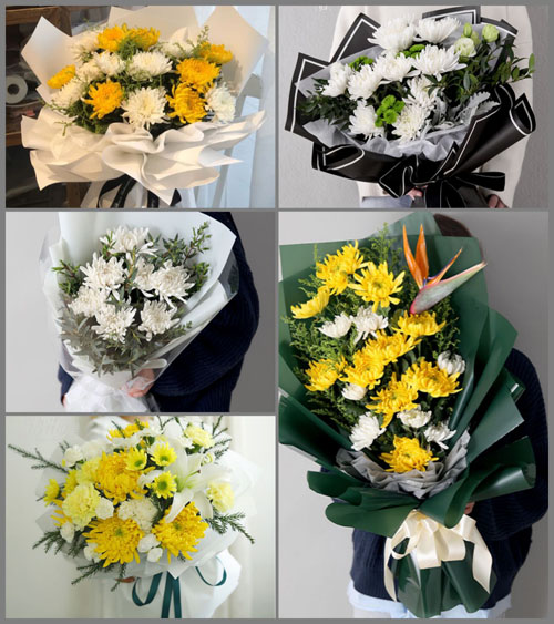 福建漳州平和县九峰镇白事花束代送